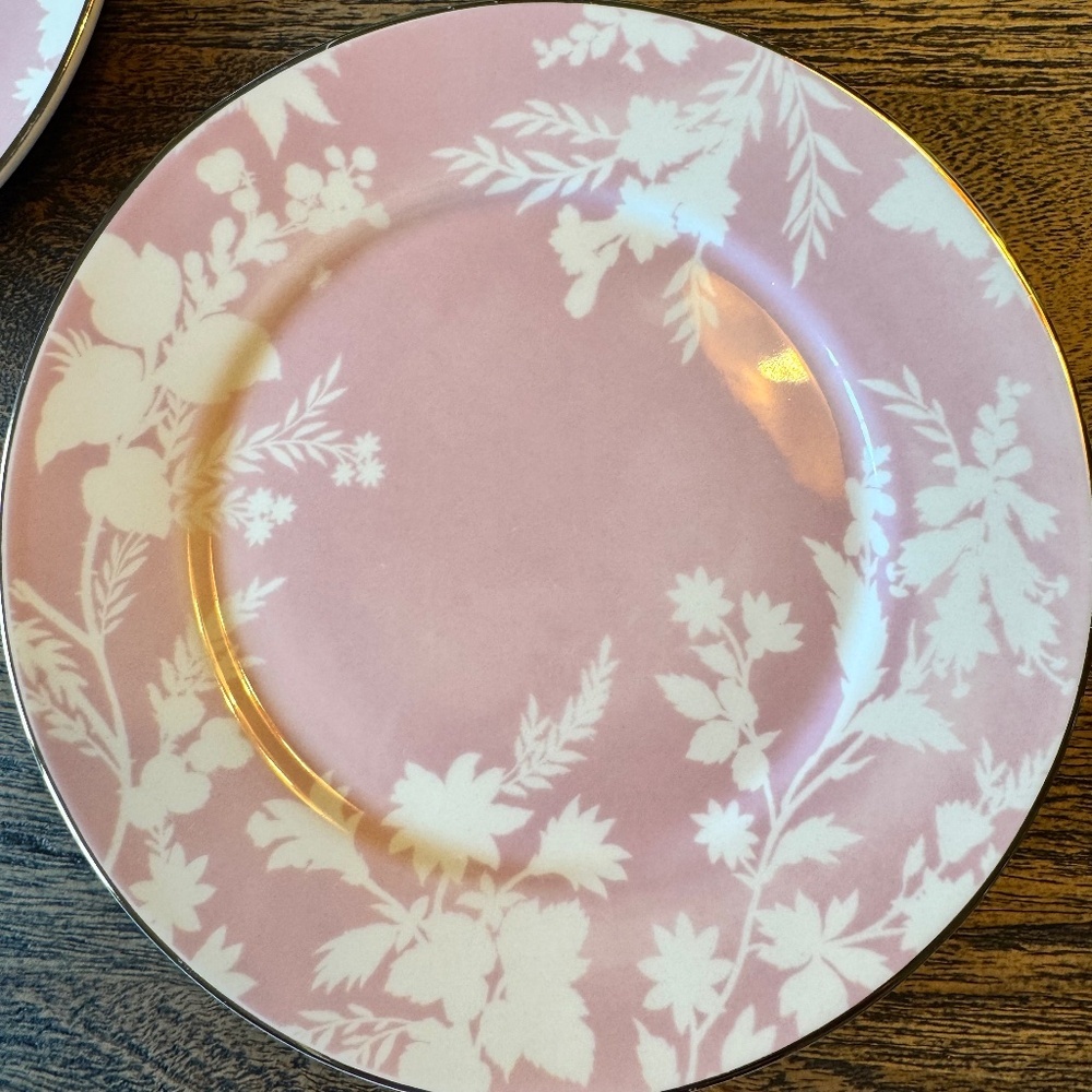 Pottery Barn Monique Lhuillier Rose Bouquet Salad Plate, Set of 7 - Picture 8 of 15